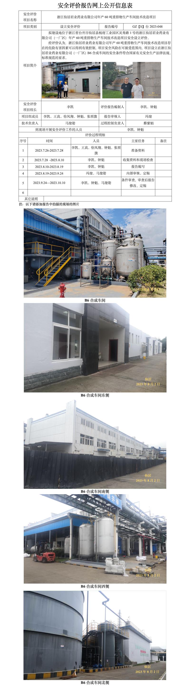 GZ【S】臺(tái)2023-048浙江仙居君業(yè)藥業(yè)有限公司年產(chǎn)60噸重排物生產(chǎn)車間技術(shù)改造項(xiàng)目 網(wǎng)上公開信息表(1).jpg
